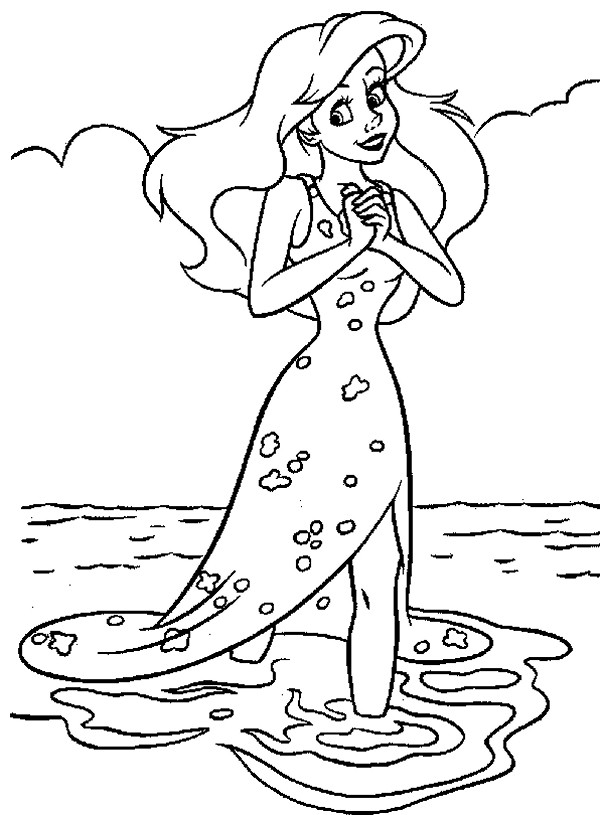 Princess Ariel Coloring Pages Zuckett 600x815 Princess Ariel Coloring Pages Zuckett