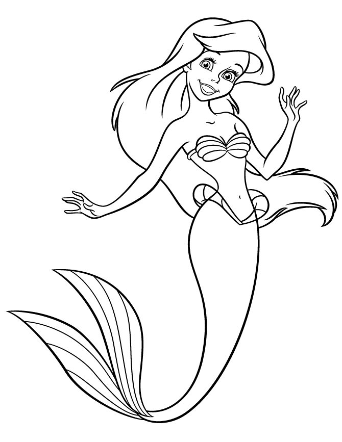 Ariel Coloring Pages Printable Coloring Page 670x867 Ariel Coloring Pages Printable Coloring Page