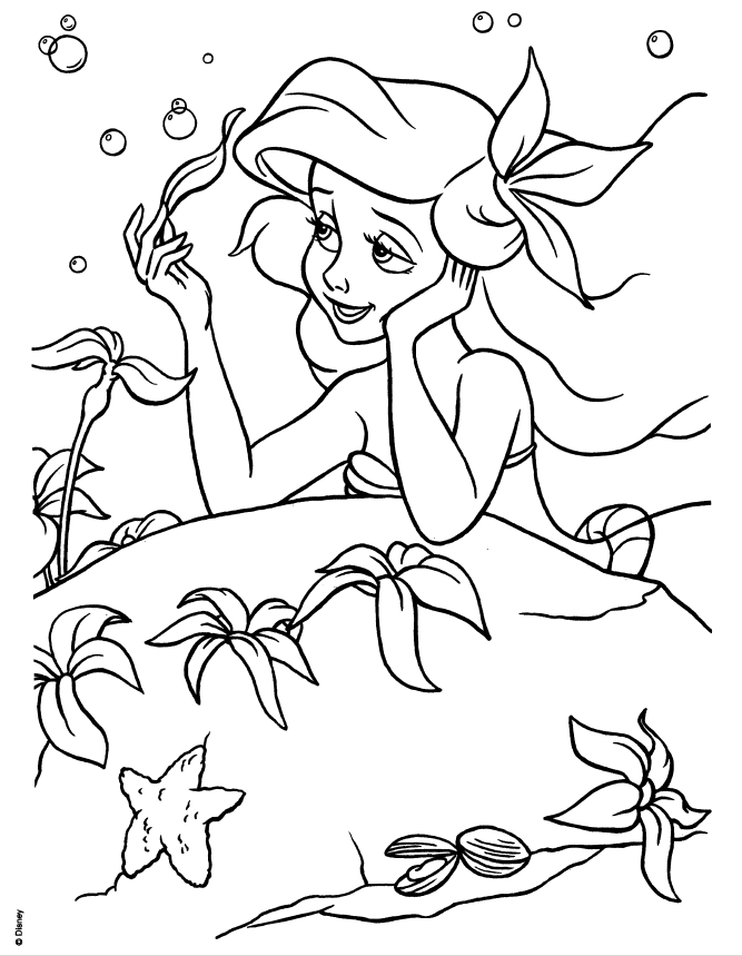 Best Disney Princess Ariel Coloring Pages Free Coloring Pages Free 667x859 Best Disney Princess Ariel Coloring Pages Free Coloring Pages Free