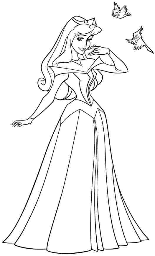 Disney Princess Sleeping Beauty Aurora Colouring Pages Free 526x867 Disney Princess Sleeping Beauty Aurora Colouring Pages Free