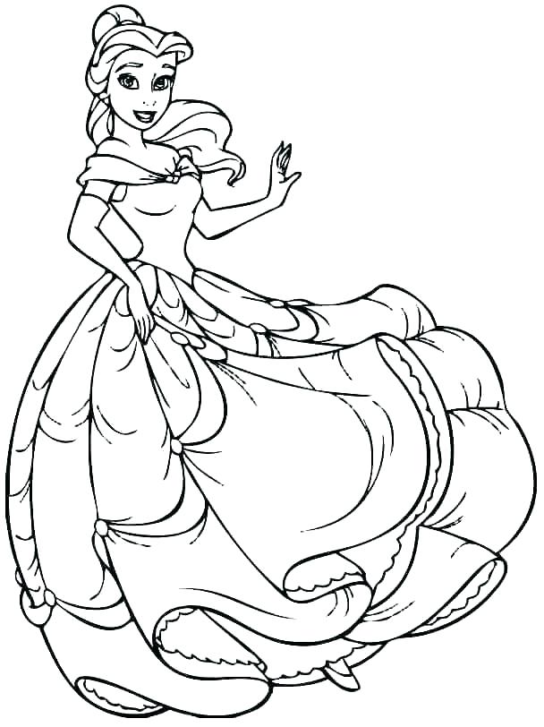 Disney Princess Belle Coloring Pages at GetColorings.com | Free ...