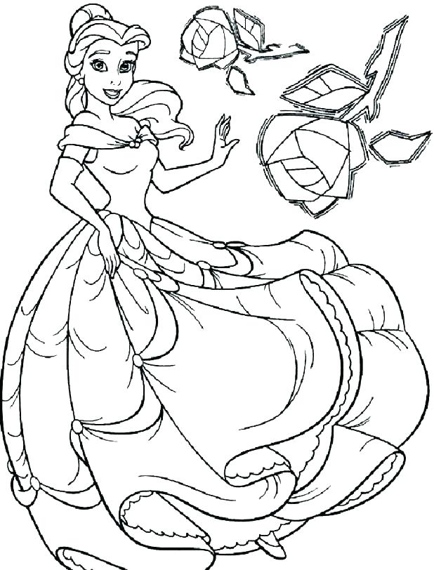 Disney Princess Belle Coloring Pages at GetColorings.com | Free ...