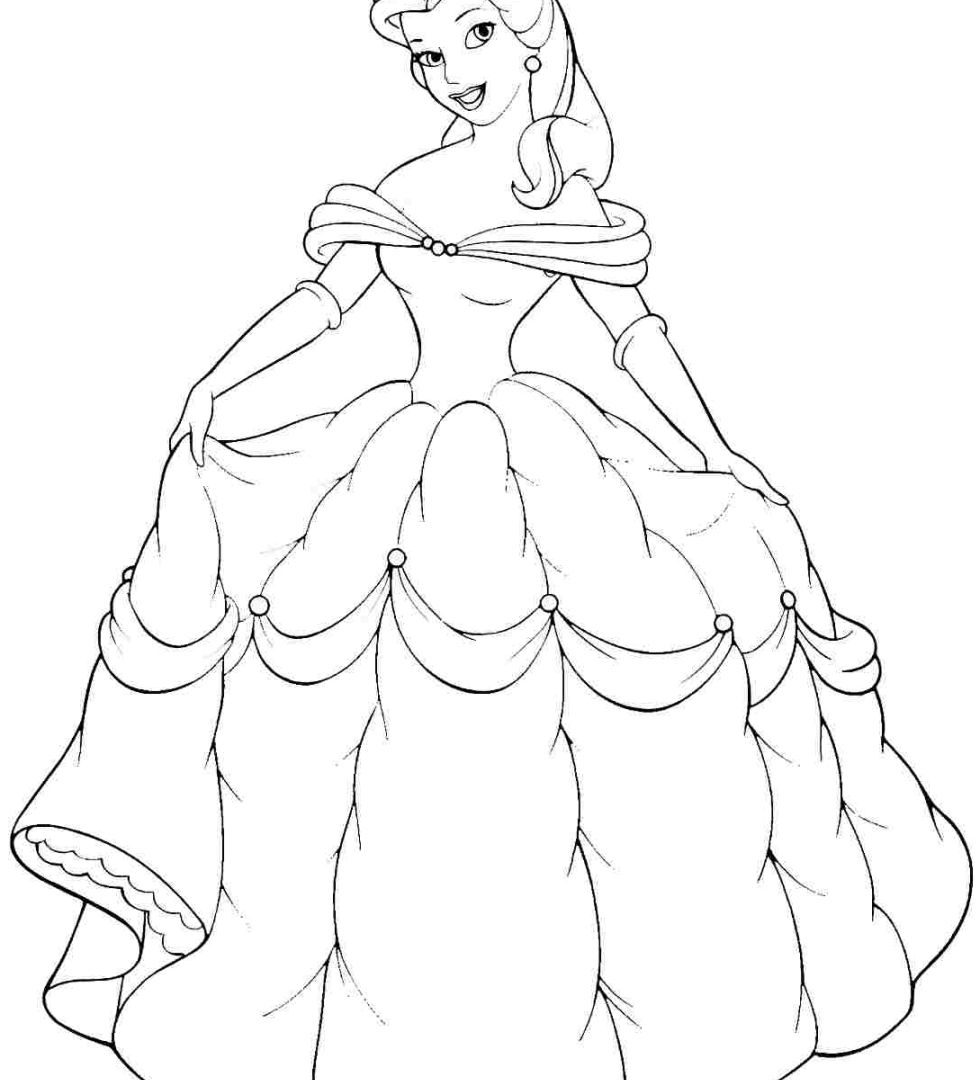 980x1080 Belle Coloring Pages Printable And Download Wonderful Free