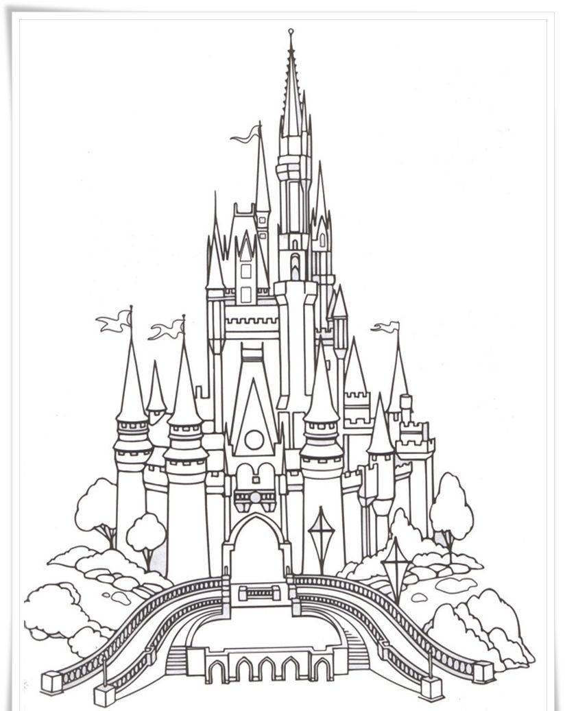 Disney Princess Castle Coloring Pages at GetColorings.com | Free ...