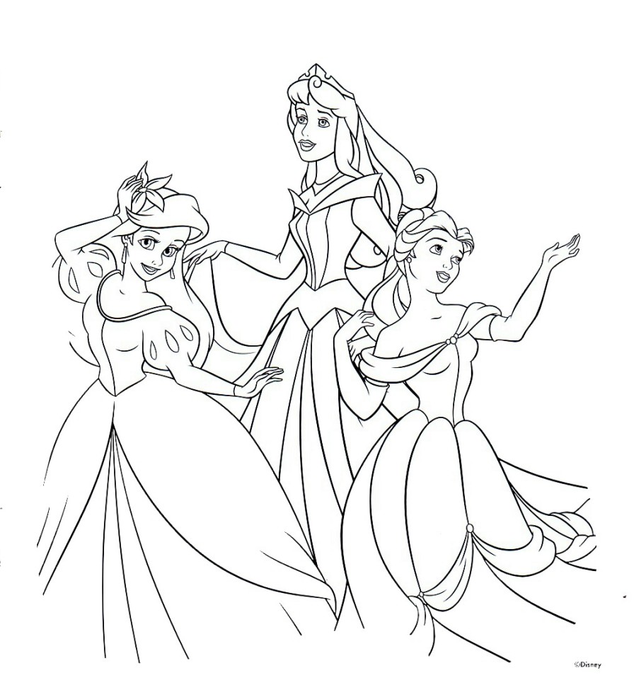 896x985 Disney Princess Coloring Pages