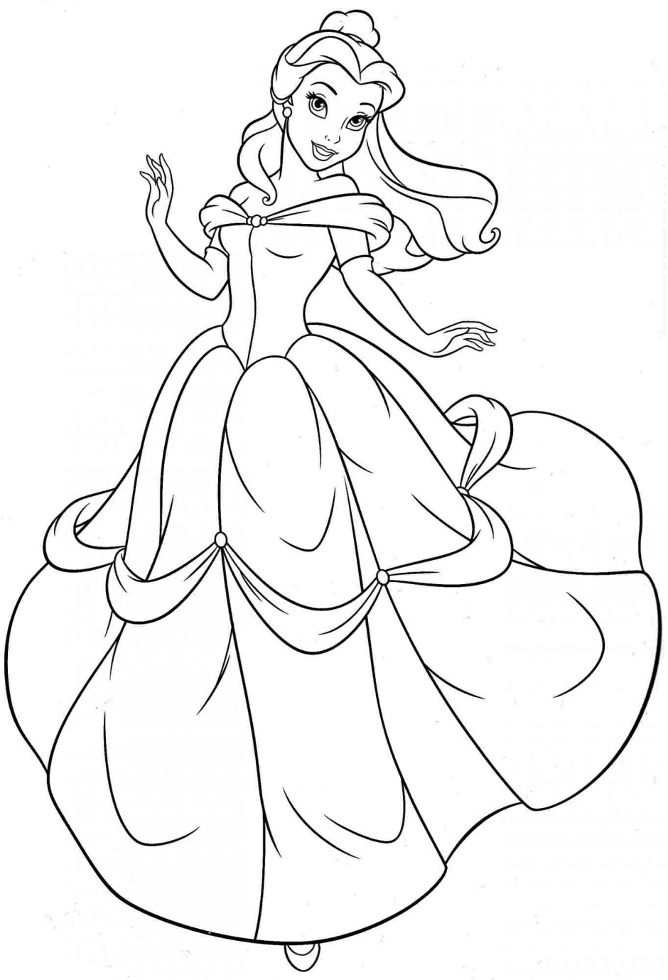 Disney Princess Coloring Pages Belle Download Free Coloring Sheets 940x1379 Disney Princess Coloring Pages Belle Download Free Coloring Sheets