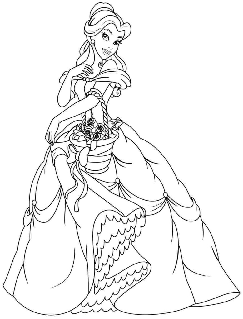 Free Printable Belle Coloring Pages For Kids 778x1024 Free Printable Belle Coloring Pages For Kids