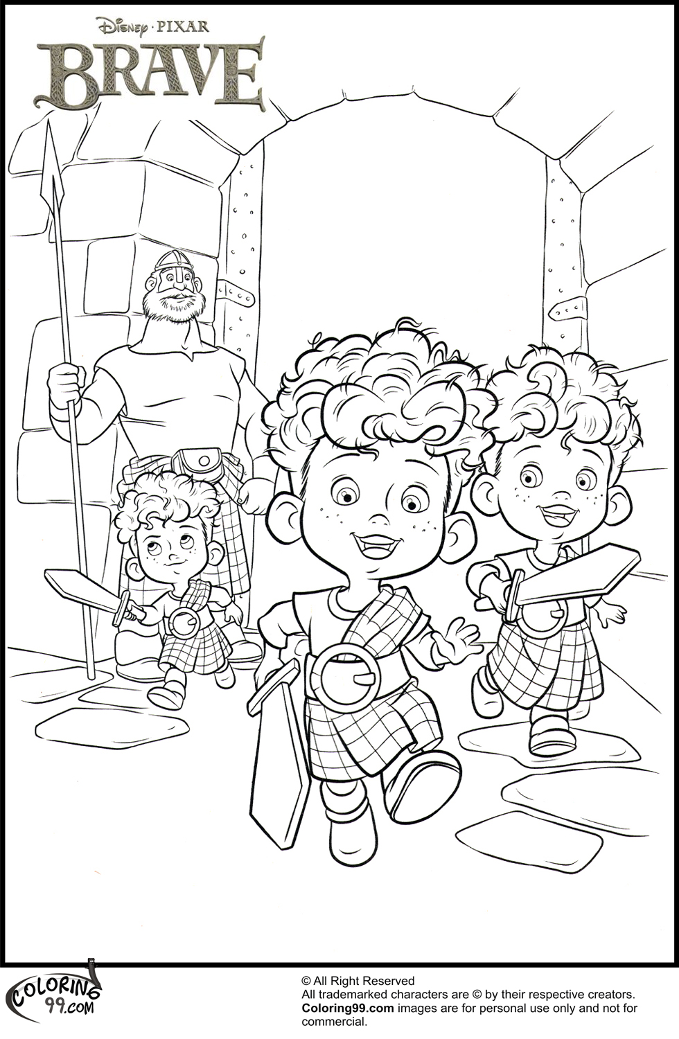 Disney Brave Coloring Pages Team Colors 980x1500 Disney Brave Coloring Pages Team Colors