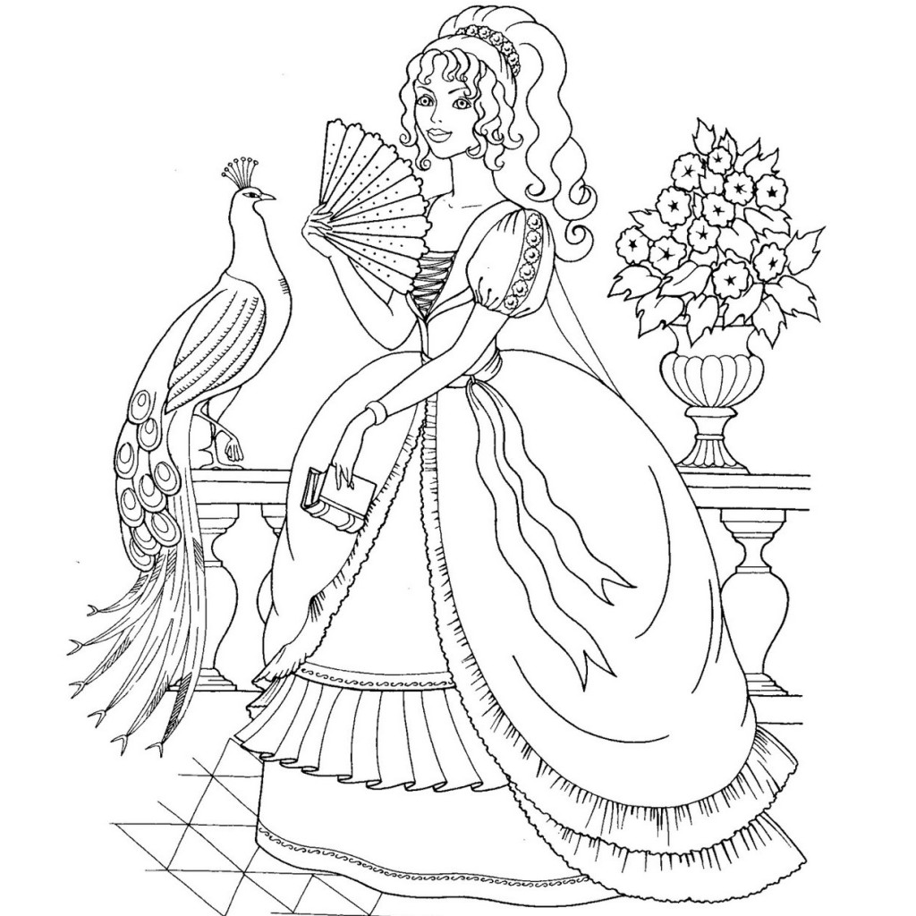 1024x1024 Barbie Princess Coloring Book 15653 Scott Fay Princess Coloring