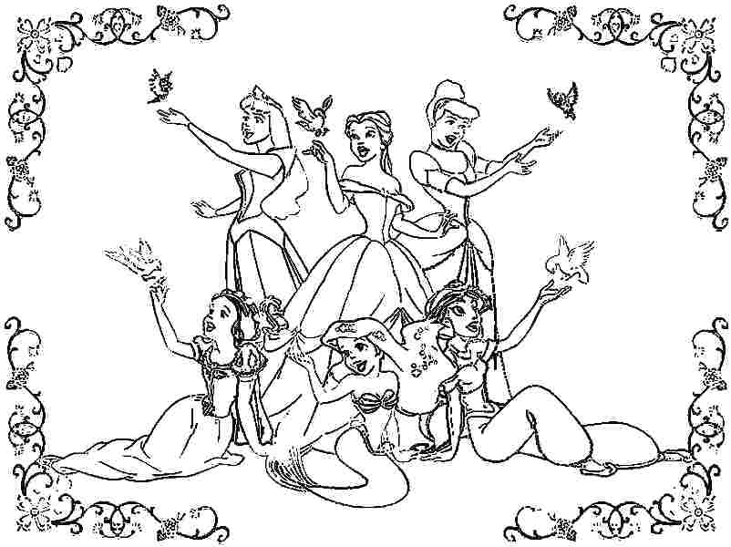 802x600 Disney Princess Coloring Pages Princess Coloring Book Also Free