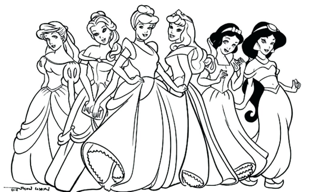 Disney Princes Coloring Pages And Jasmine Dancing Princess 1024x633 Disney Princes Coloring Pages And Jasmine Dancing Princess