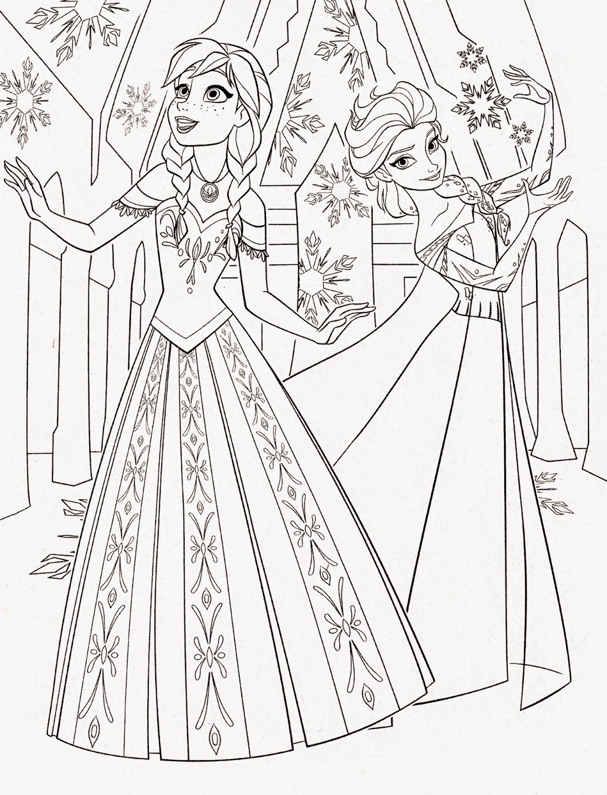 1223x1600 Frozen Elsa And Anna Coloring Pages