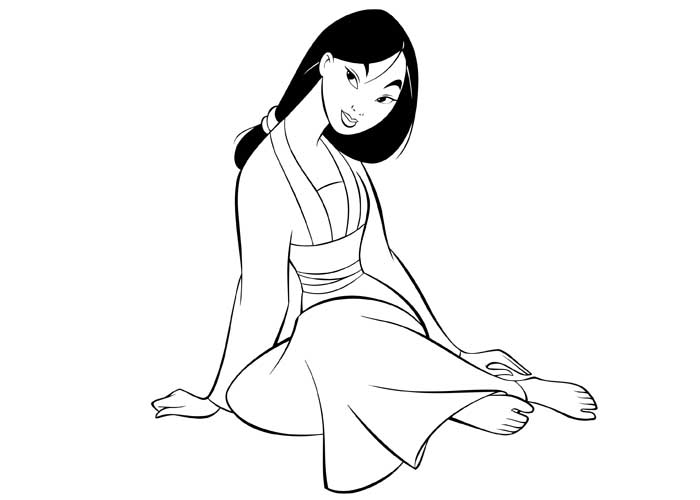 700x500 Princess Mulan Coloring Pages