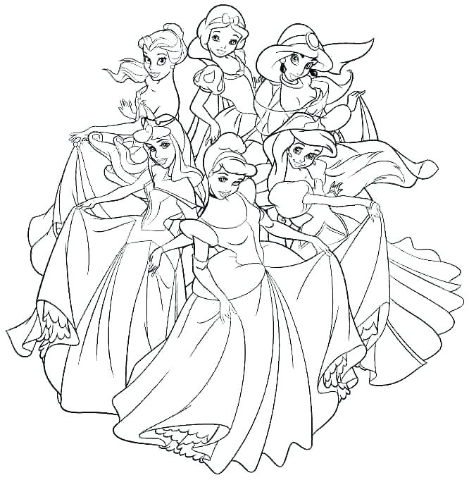 Disney Princesses Coloring Page Princess Coloring Pages Princess 666x681 Disney Princesses Coloring Page Princess Coloring Pages Princess