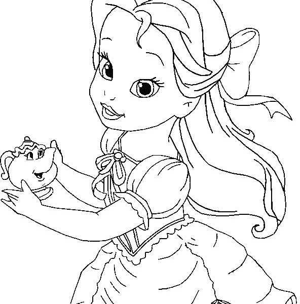 Baby Disney Princess Coloring Pages Ba Disney Princess Coloring 592x600 Baby Disney Princess Coloring Pages Ba Disney Princess Coloring