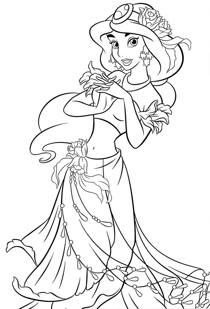 736x1085 Disney Princess Coloring Page With Wallpapers Dual Monitor