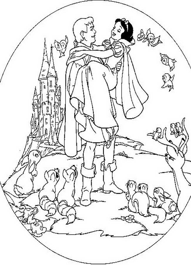 Disney Princess Coloring Pages Snow White And Prince 650x900 Disney Princess Coloring Pages Snow White And Prince