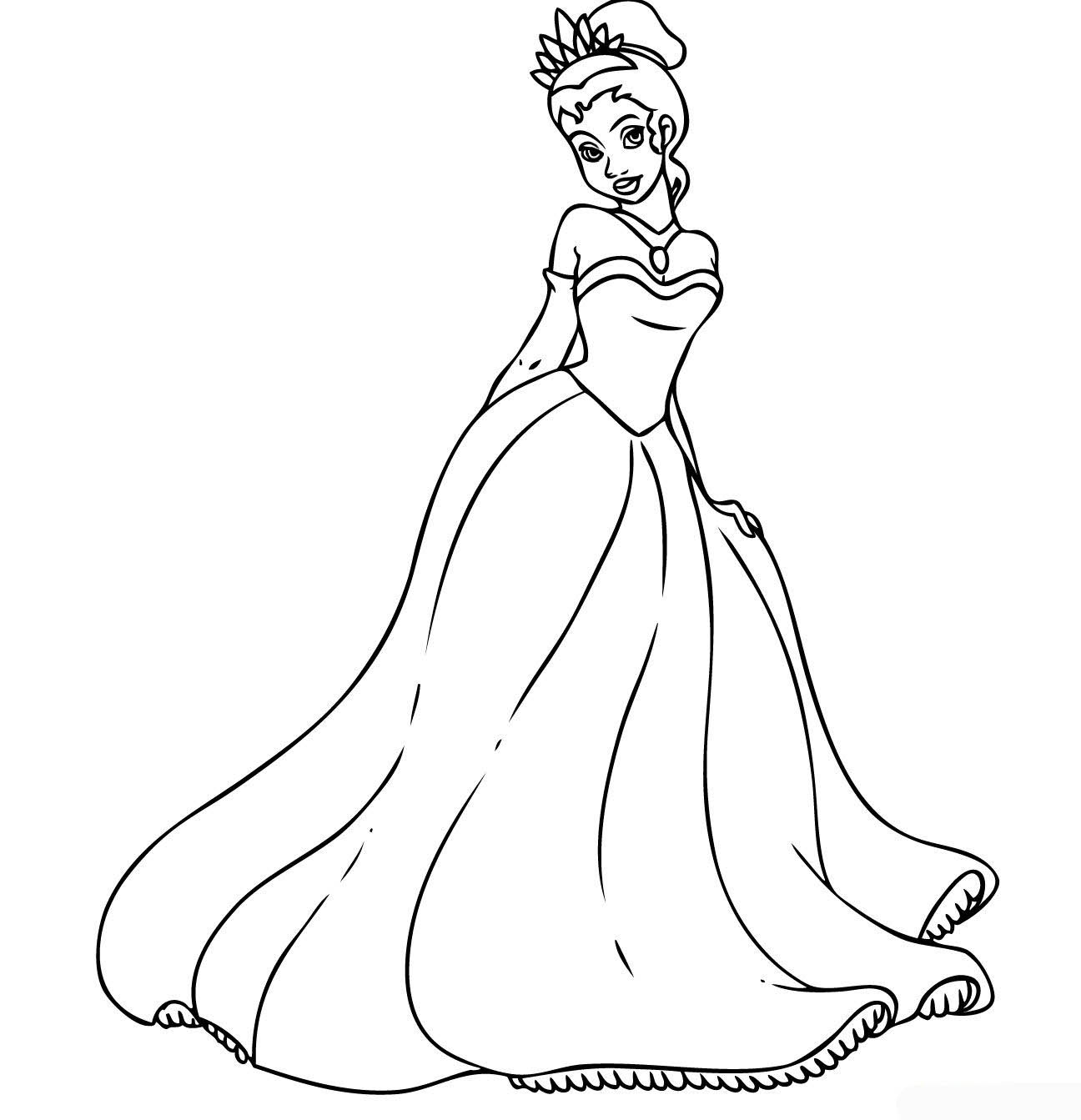 Disney Princess Coloring Pages Tiana