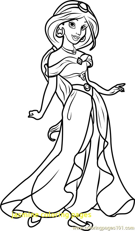 468x800 Jasmine Coloring Pages With Princess Jasmine Coloring Page Free