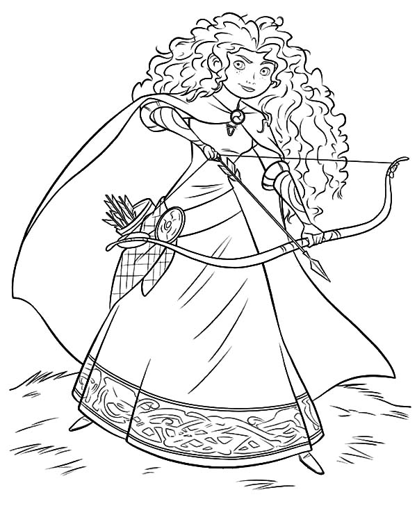 Disney Beautiful Princess Merida Coloring Pages Color Luna 600x728 Disney Beautiful Princess Merida Coloring Pages Color Luna