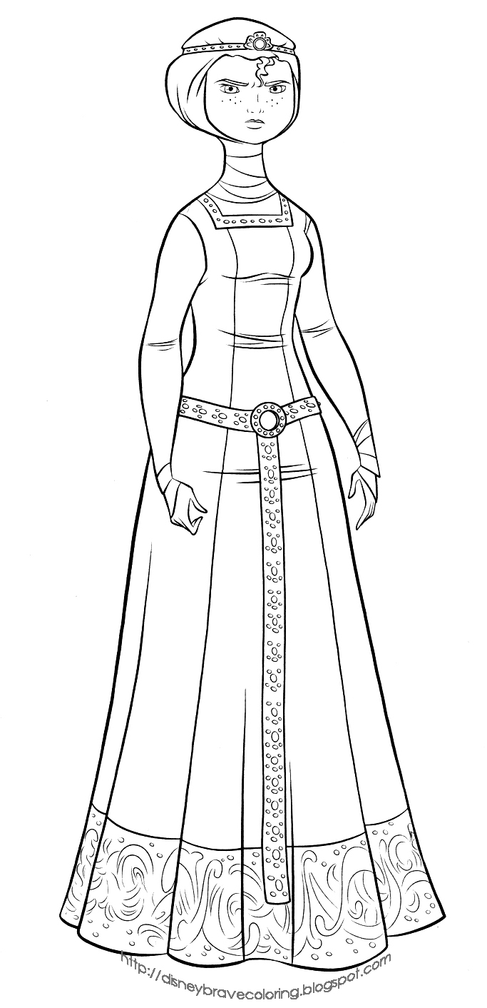 Brave Merida Coloring Pages 683x1412 Brave Merida Coloring Pages