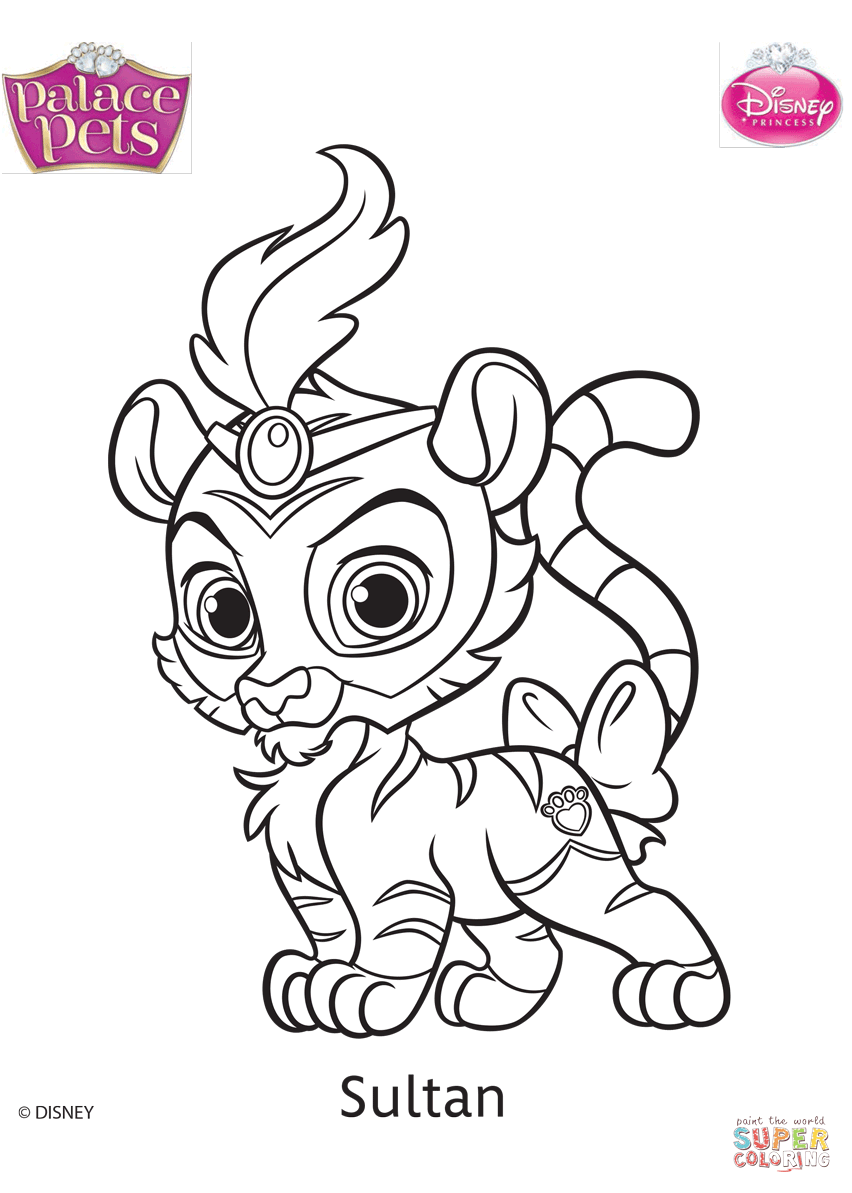 852x1193 Palace Pets Coloring Pages