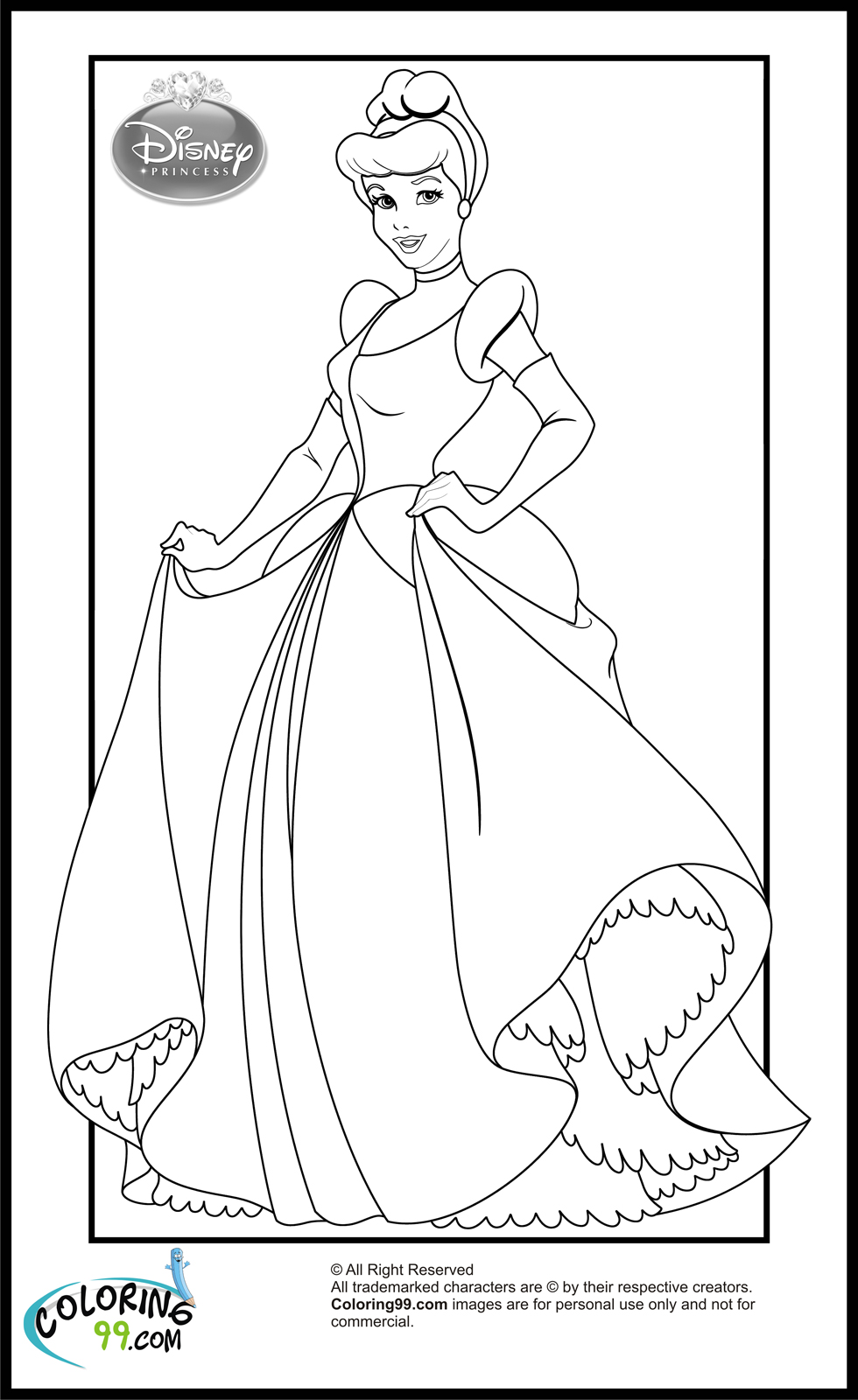 980x1600 Disney Princess Coloring Pages Team Colors
