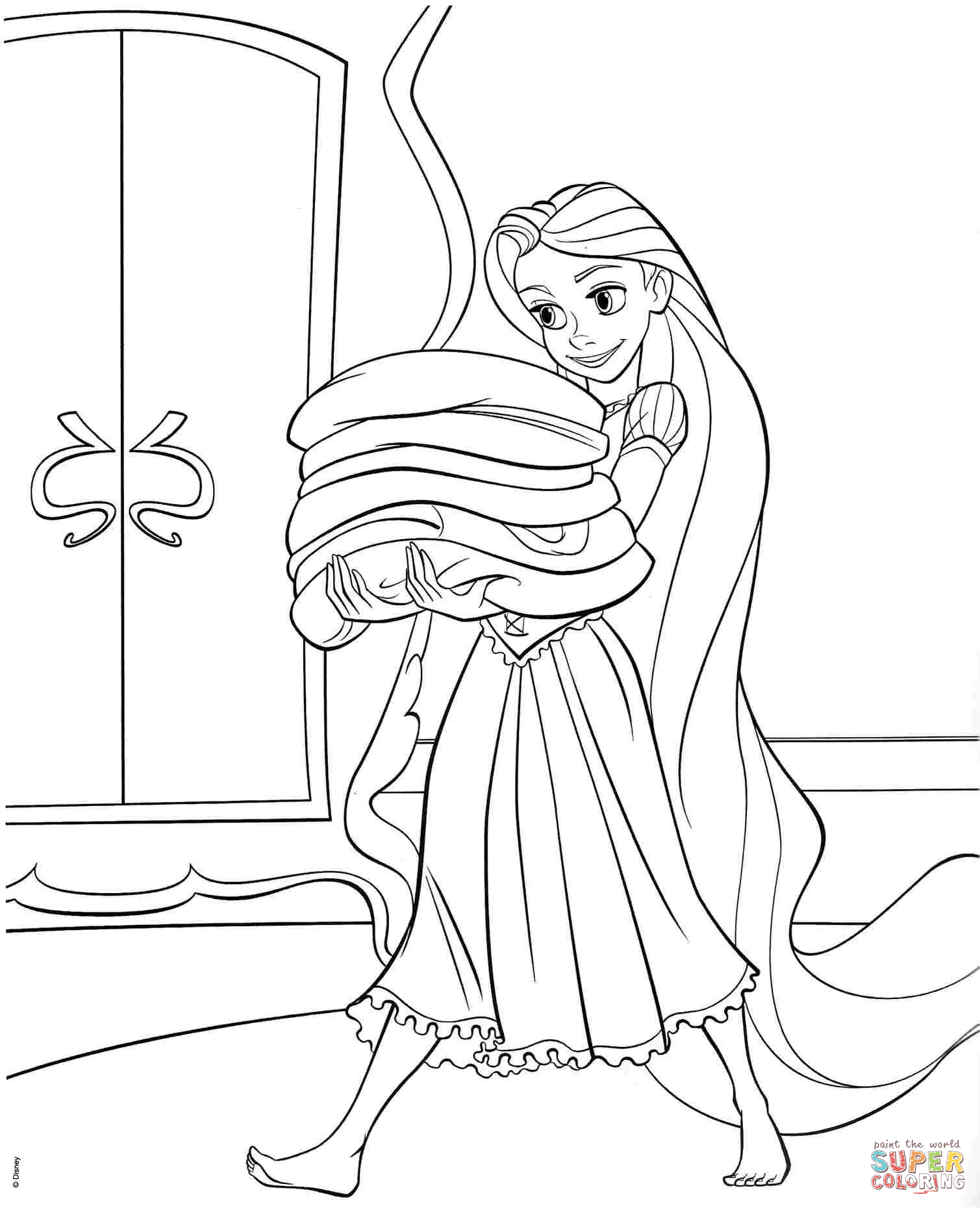 1509x1860 Tangled Rapunzel Coloring Page Free Printable Pages