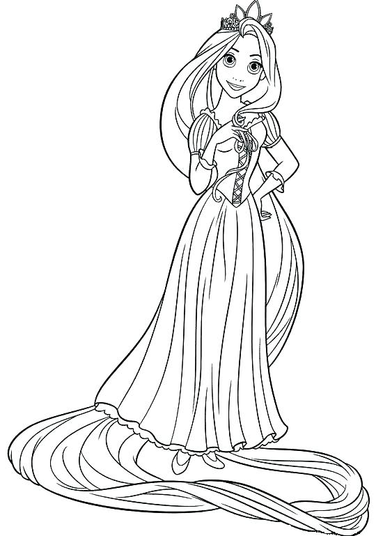 Disney Princess Rapunzel Coloring Page Coloring Pages Coloring 540x769 Disney Princess Rapunzel Coloring Page Coloring Pages Coloring