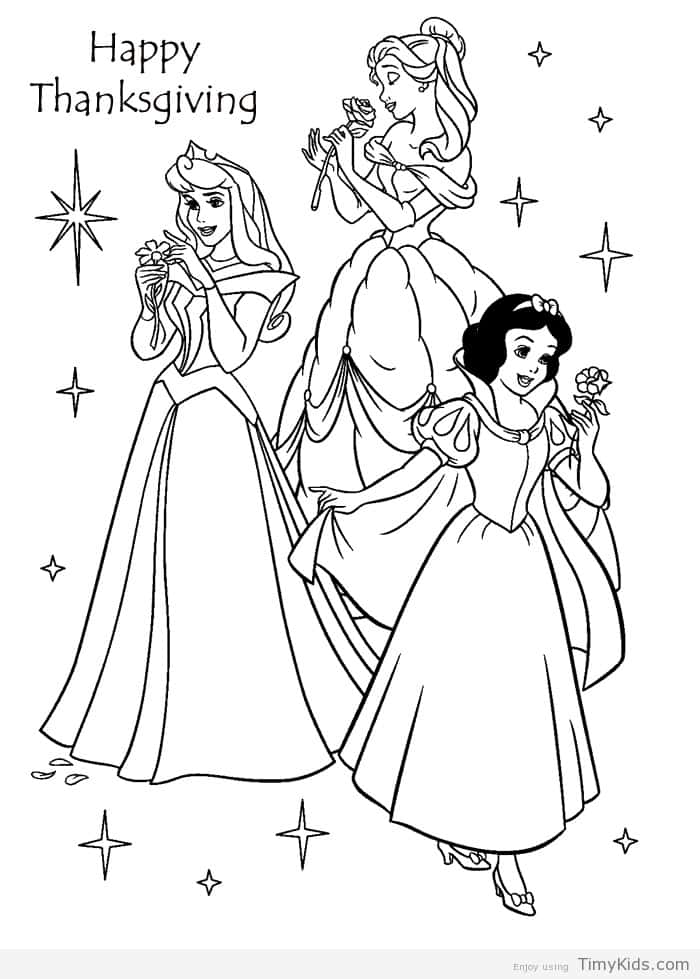 700x979 Princess Thanksgiving Coloring Pages