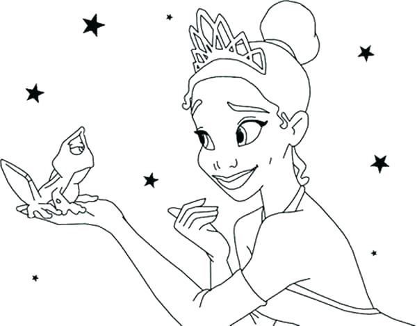 600x469 Princess Tiana Coloring Pages Princess Coloring Page Princess