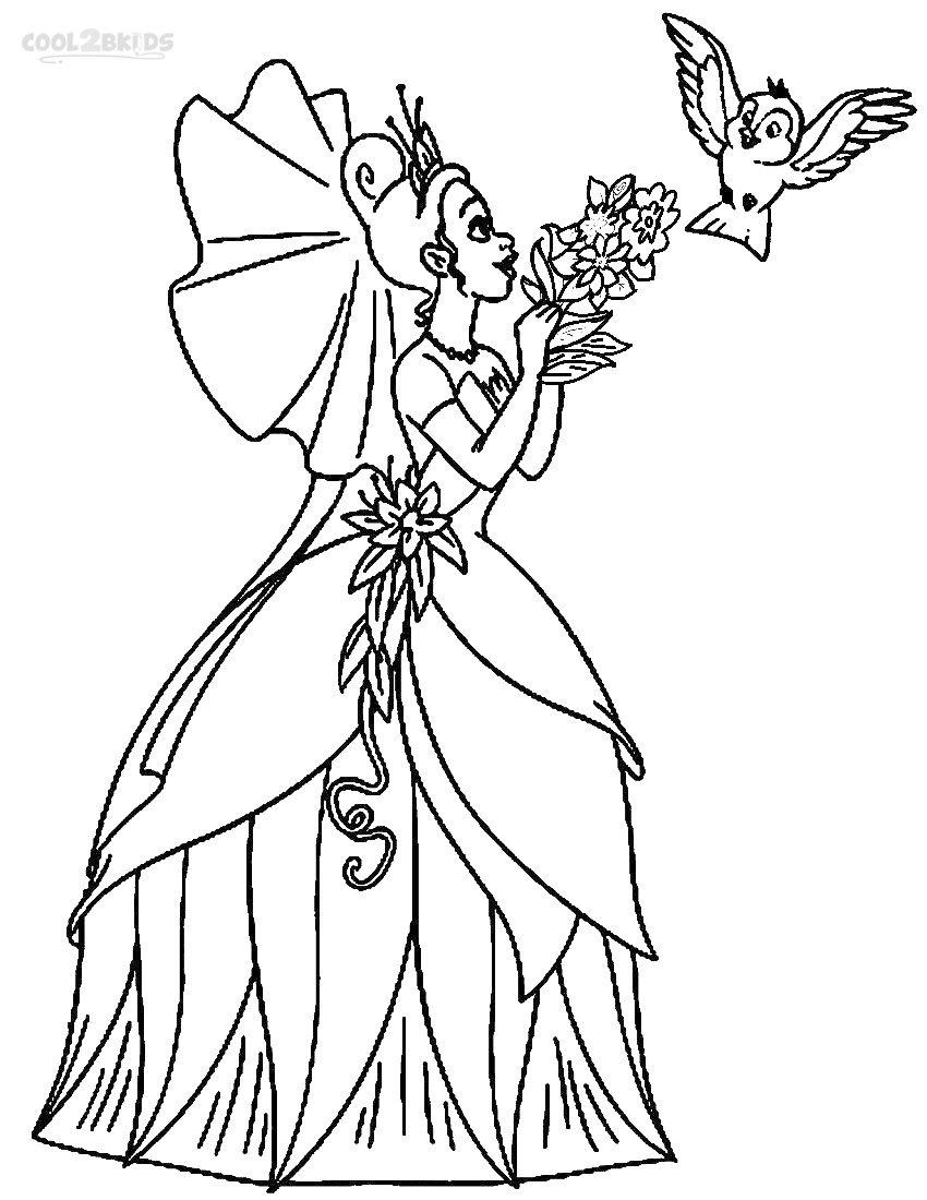 850x1100 Printable Princess Tiana Coloring Pages For Kids Cool2bkids