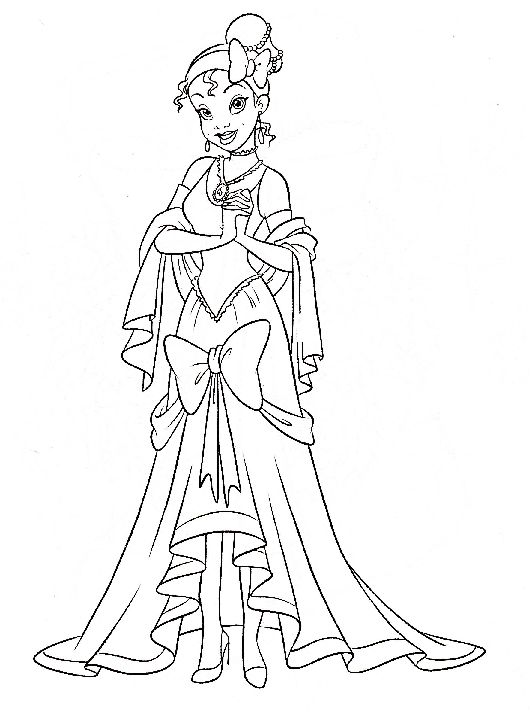 1764x2387 This Beautiful Tiana The Princess Coloring Page From Princess