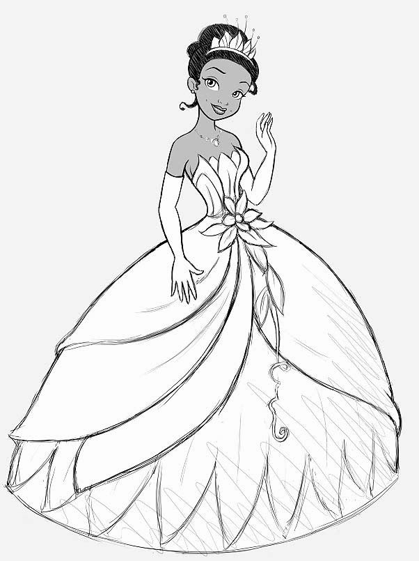 602x805 Tiana Princess And The Frog Princess Tiana And The Frog Coloring