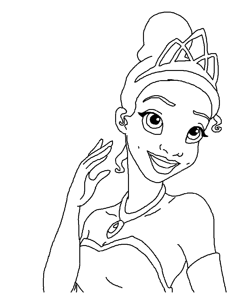 800x954 Disney Princess Tiana Coloring Pages