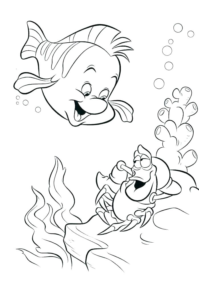 698x1024 Disney Princess Coloring Pages Ariel Little Mermaid Free Online