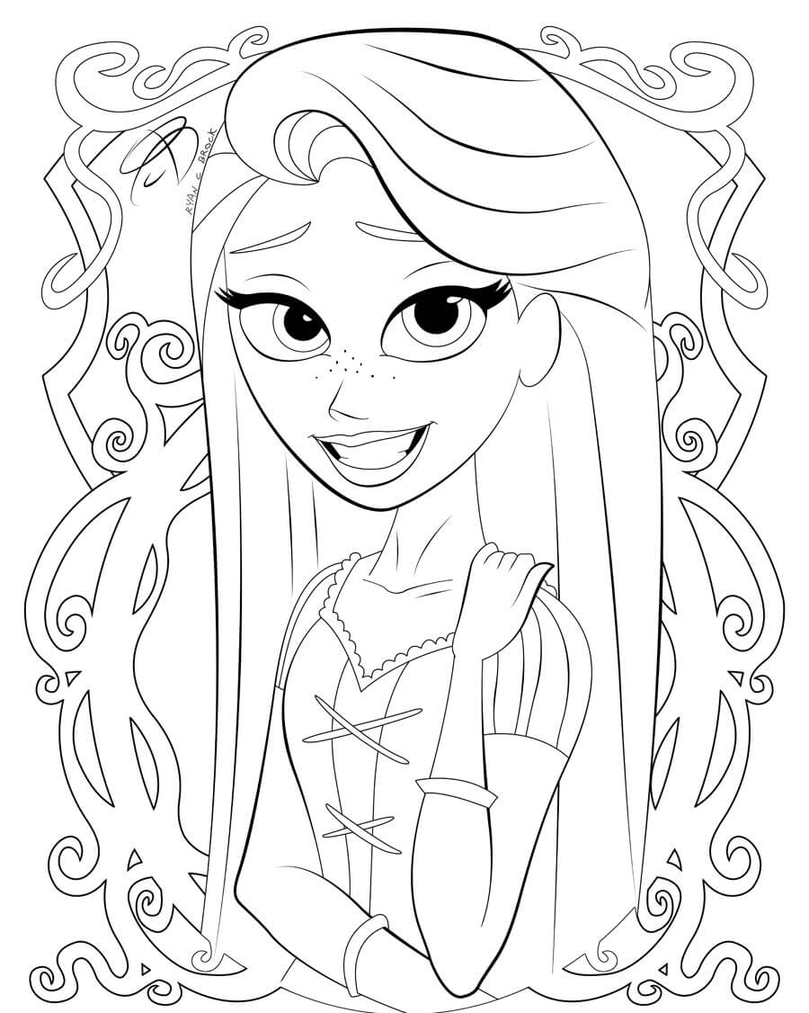 900x1126 Printable Tangled The Series Coloring Pages