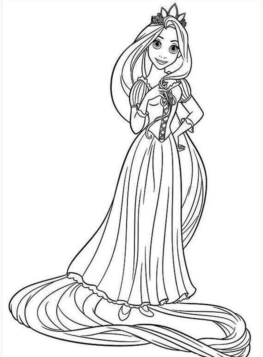 900x1224 Rapunzel Coloring Pages To Print Pilular Wonderful Printable