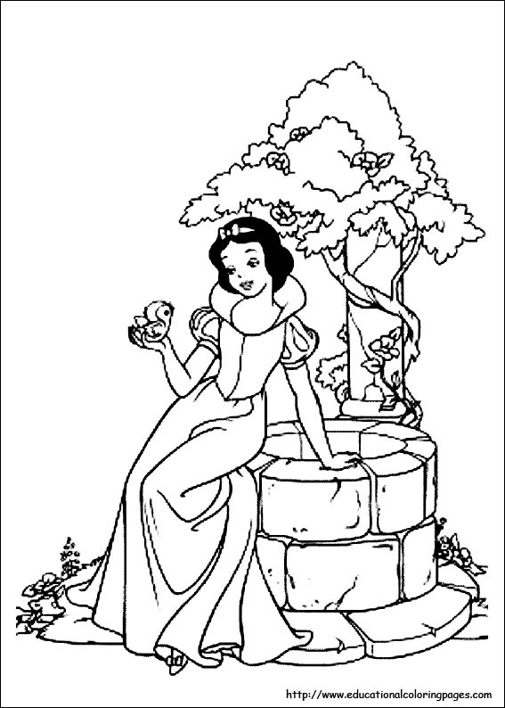567x794 Snow White Coloring Pages Free For Kids