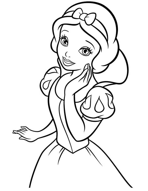 600x776 Disney Beautiful Princess Snow White Coloring Page Color Luna