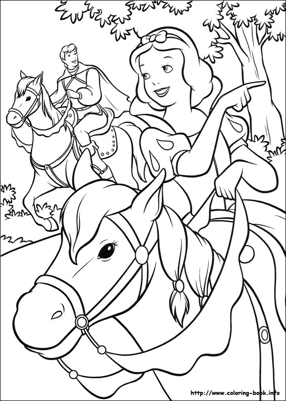 567x794 Snow White Coloring Picture