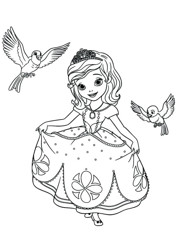 600x776 Sofia The First Coloring Pages The First Coloring Pages Robin
