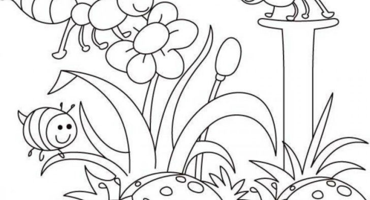 728x393 Spring Landscape Coloring Page Disney Spring Coloring Time, Spring