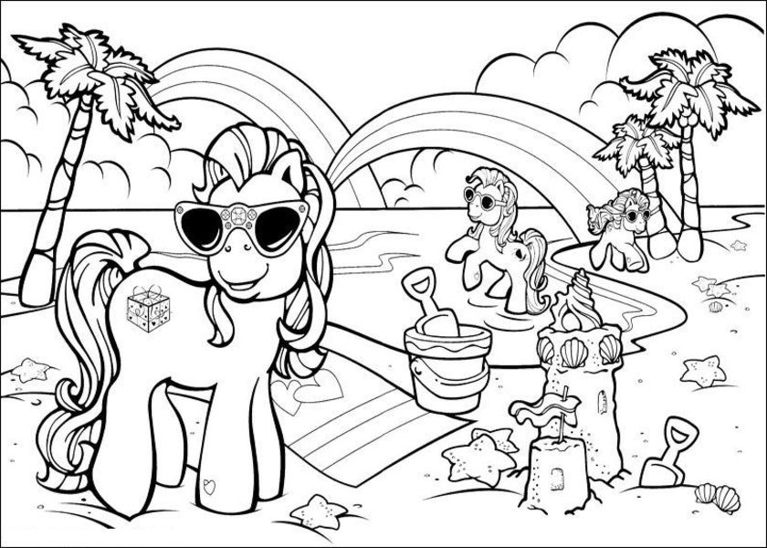 Kids Coloring Pages Disney Beach 840x600 Kids Coloring Pages Disney Beach