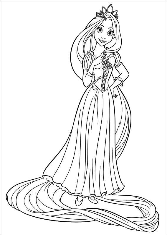 567x794 The Best Disney Tangled Rapunzel Coloring Pages Colorear