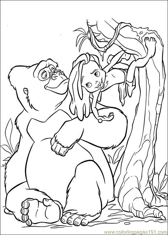 Tarzan 46 Coloring Page 567x794 Tarzan 46 Coloring Page