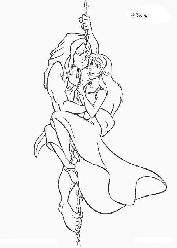 Tarzan Coloring Pages 607x850 Tarzan Coloring Pages