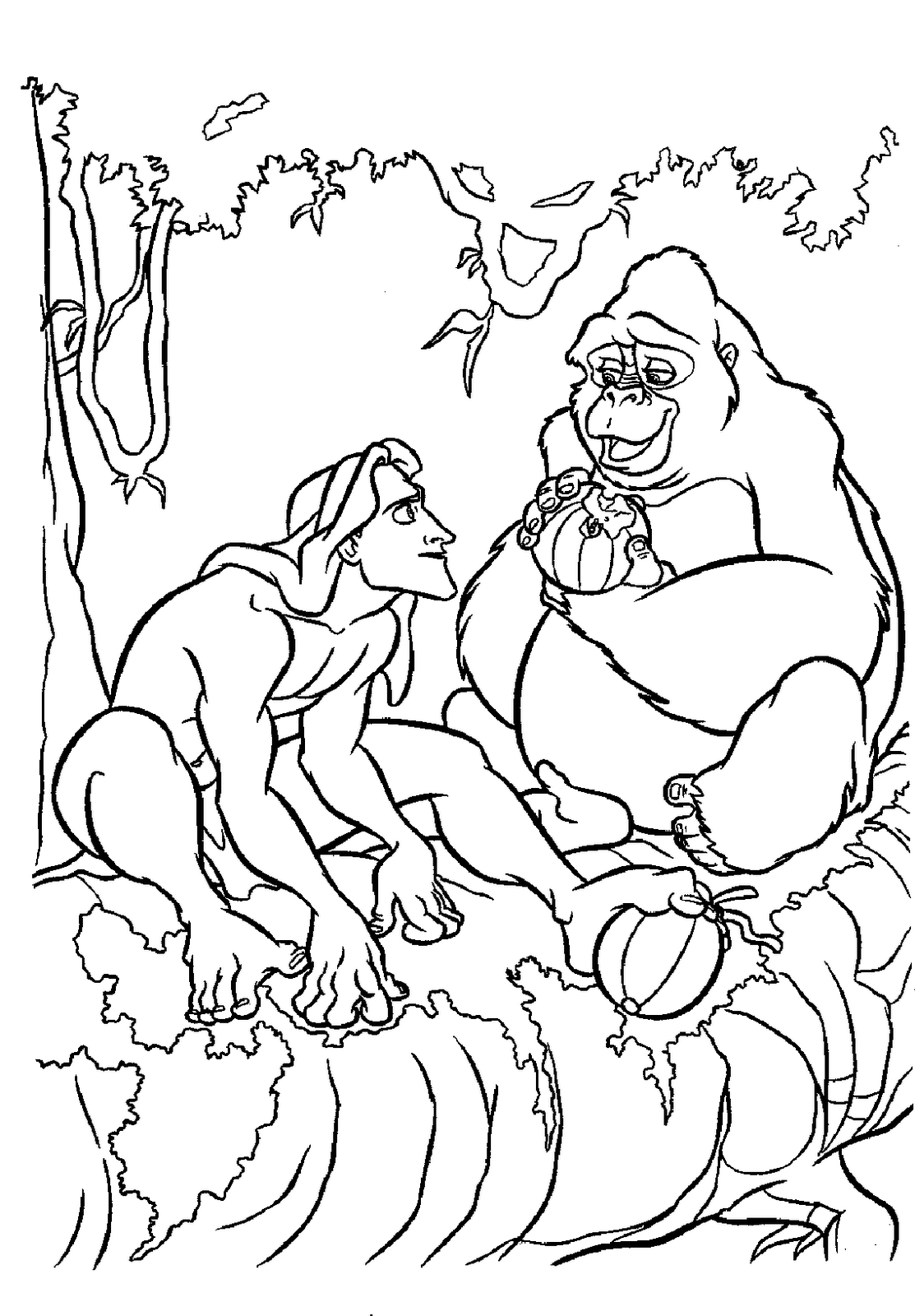 Tarzan Coloring Pages. Things With No Place. 1113x1600 Tarzan Coloring Pages. Things With No Place.