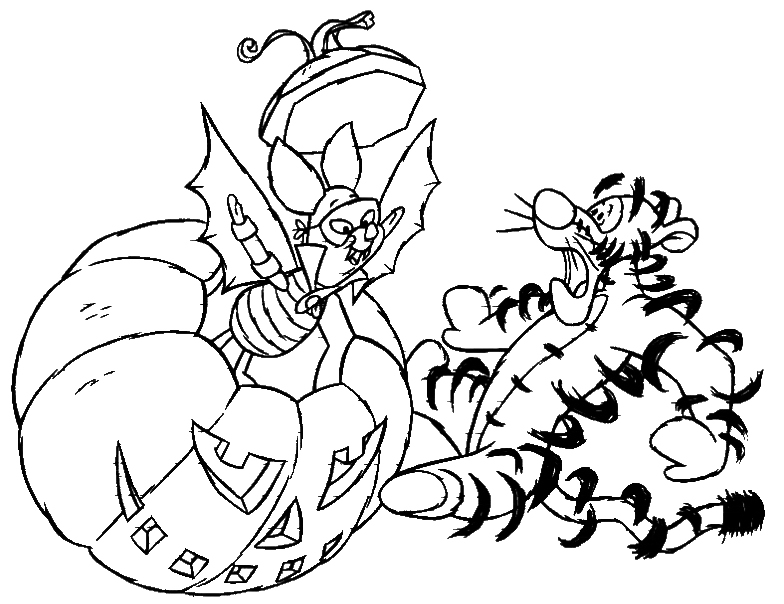 784x604 Winnie The Pooh Halloween Coloring Pages. Disney Halloween
