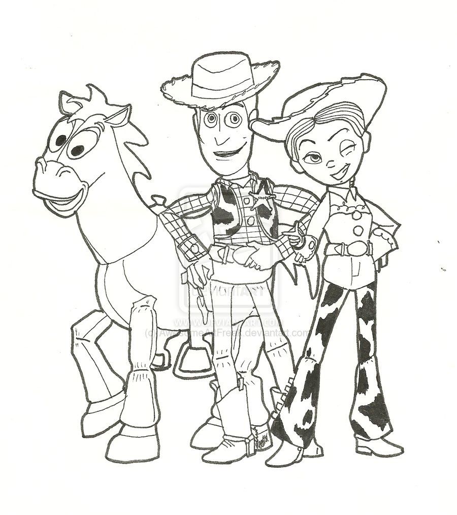 Jessie Toy Story Coloring Pages 900x1014 Jessie Toy Story Coloring Pages